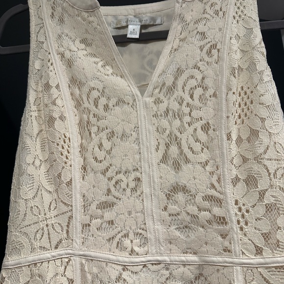 Adorable Lauren Conrad off-white dress. Size 6 brand new zipper put in. - Picture 3 of 6